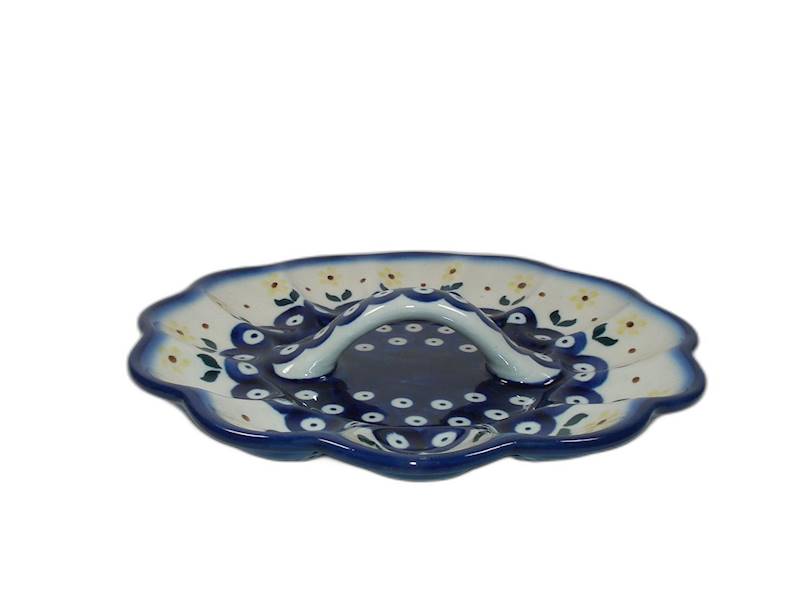 Talerz na jajka z rączką K6