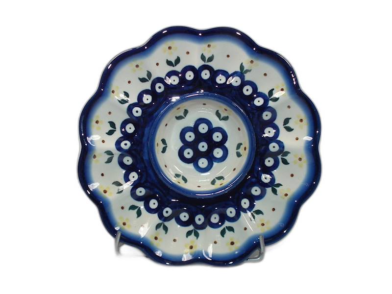 Talerz na jajka z miseczką K6