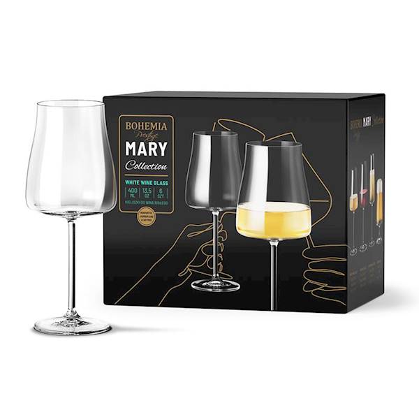 Kpl.6 kieliszków do wina 400ml Mary bohemia presti