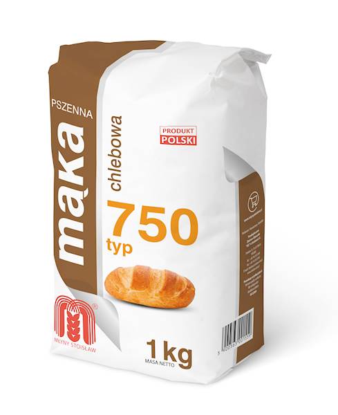 Mąka Pszenna Typ 750 Chlebowa  1 kg.