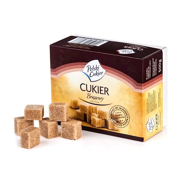 Cukier Brązowy Kostka Trzcinowy 500 g.