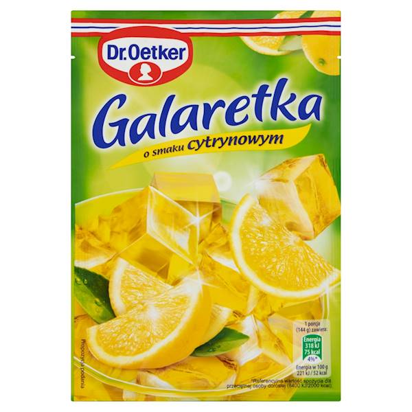 Dr. Oetker Galaretka o smaku Cytrynowym 72 g