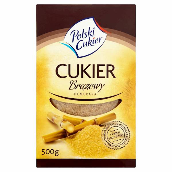 Cukier Brązowy Demerara Trzcinowy  500 g.