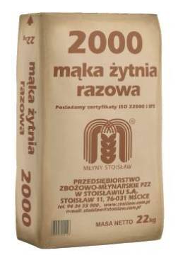 MĄKA ŻYTNIA TYP 2000 DROBNA  22 kg.
