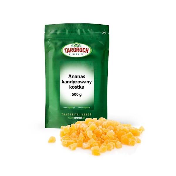 Ananas Kandyzowany Kostka 500 g