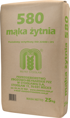 Mąka Żytnia TYP  580  25 kg.