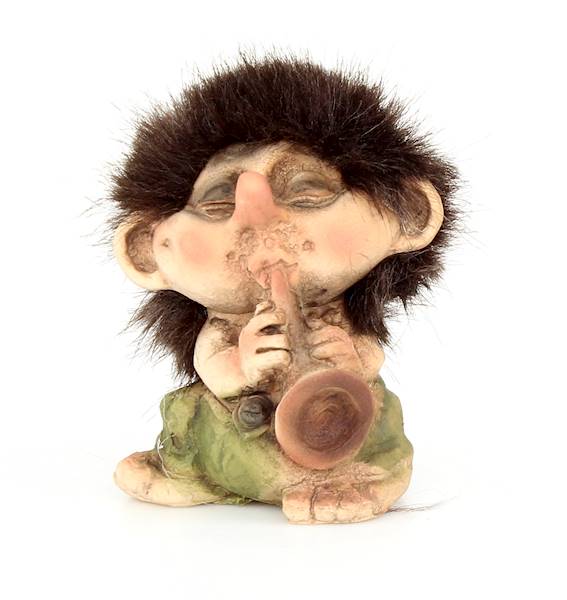 Ny Form Troll  8,5cm troll grający na rogu