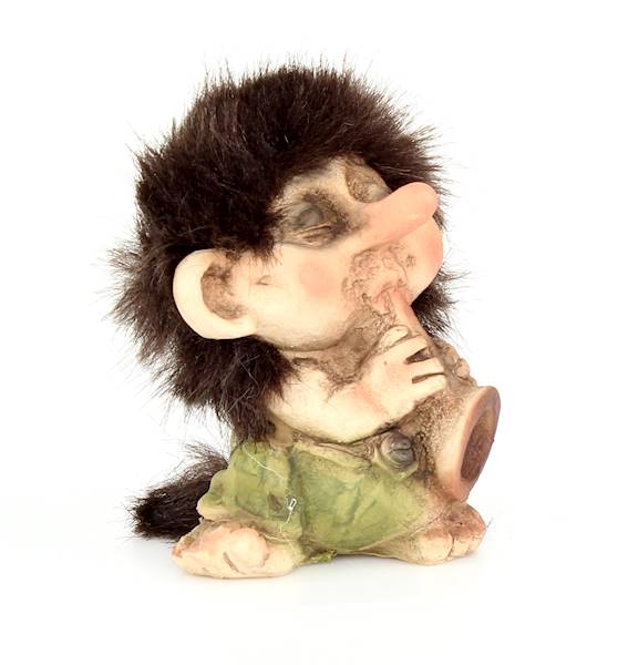 Ny Form Troll  8,5cm troll grający na rogu