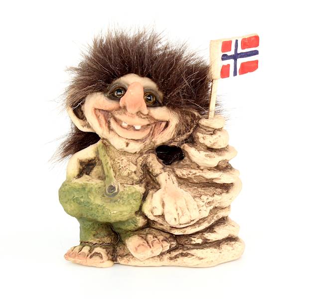 Ny Form Troll 10,0cm troll ze skałą i flagą
