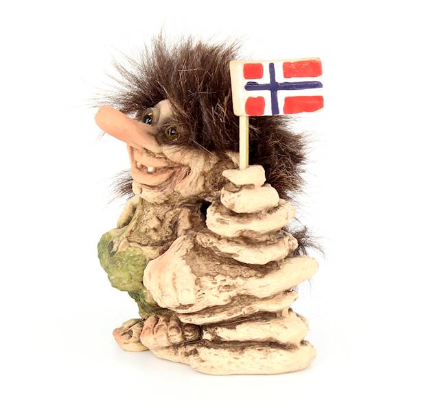 Ny Form Troll 10,0cm troll ze skałą i flagą