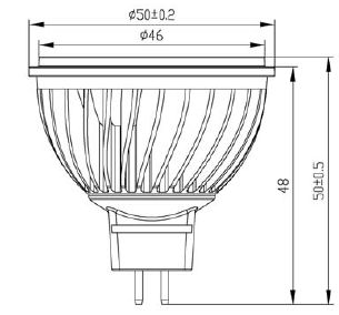 ŻARÓWKA HALEDIII MR16 9W 621lm 3000K Ra80 36° DIMM