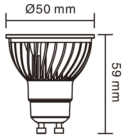 ŻARÓWKA HALEDIII GU10 9W 621lm 2700K Ra80 36° DIMM