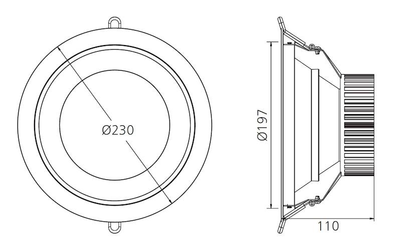 Downlight LED ECO 230 3400lm/830 (230V)