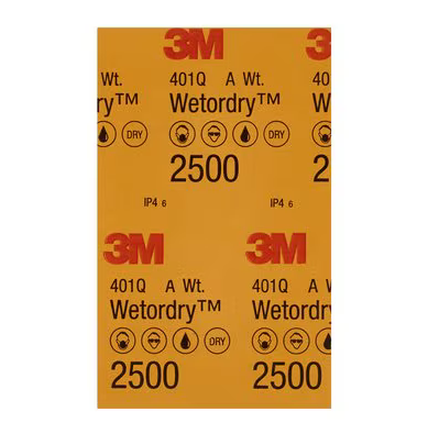 3M401Q Papier ścierny wodny P2500 138x230 mm