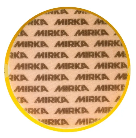 MIRKA Gąbka polerska 150 mm, płaska żółta