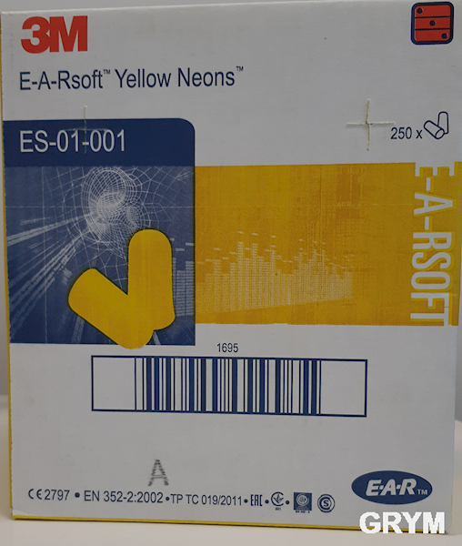 3M ES-01-001 Zatyczki do uszu Earsoft (op.250 par)