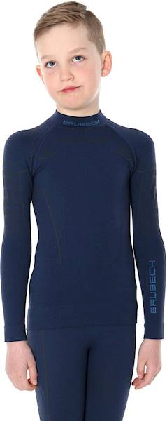 Bielizna termoaktywna dla dzieci BRUBECK Thermo bluza 128/134 granatowa LS13640