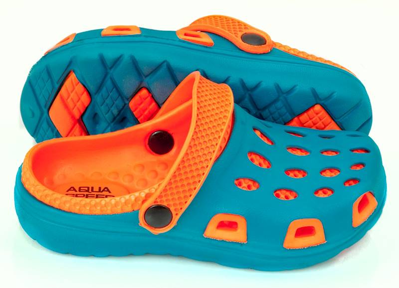 Klapki dla dzieci r. 34 AQUA SPEED Silvi turkusowo-pomarańczowe