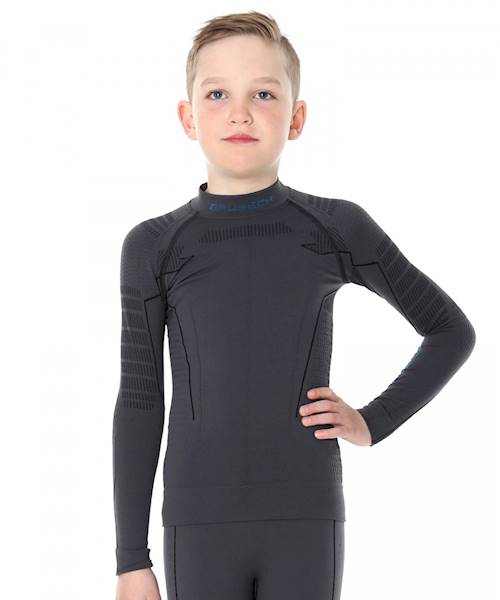 Bielizna termoaktywna dla dzieci BRUBECK Thermo bluza 128/134 grafitowa LS13640