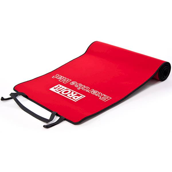 Mata do ćwiczeń 180x60x0,6 cm PROFIT czerwono-czarna