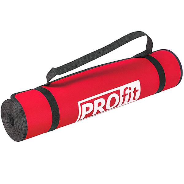 Mata do ćwiczeń 180x60x0,6 cm PROFIT czerwono-czarna