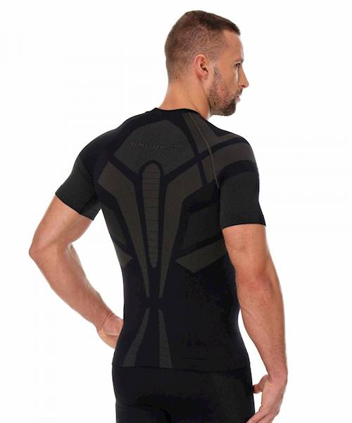 Koszulka męska termoaktywna r. XL BRUBECK Dry czarno-grafitowa SS1369W