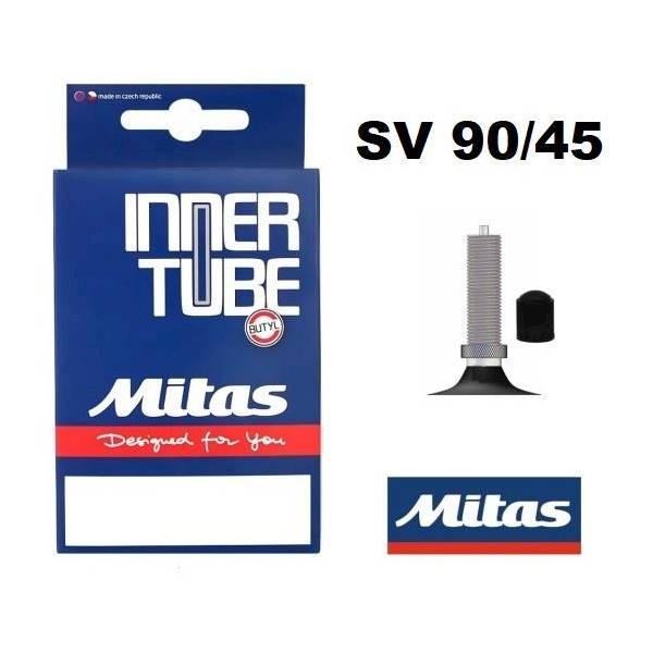 Dętka 12x1/2x1,75-2,45 z zaworem samochodowym MITAS (47/62-203) zawór 90/45mm