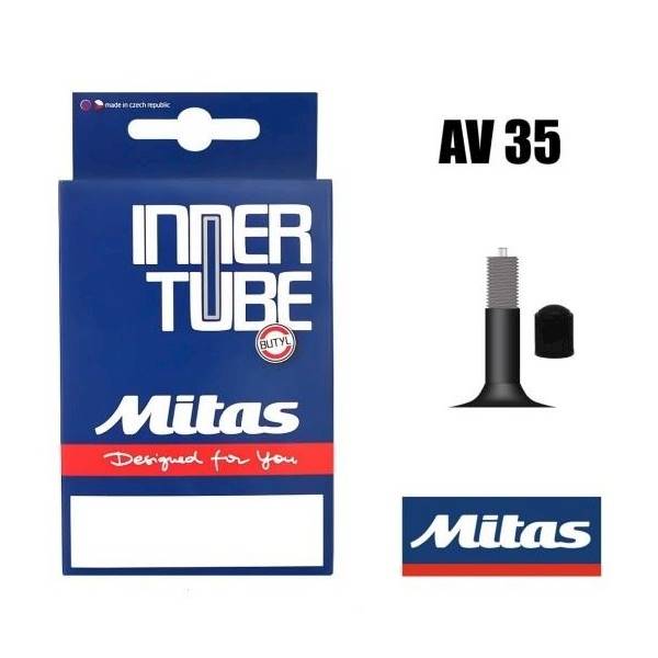 Dętka 10x1,75x2 z zaworem samochodowym MITAS (47-152 R07) zawór 35mm