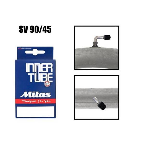 Dętka 10x1,75x2 z zaworem samochodowym MITAS (47-152) zawór 90/45mm
