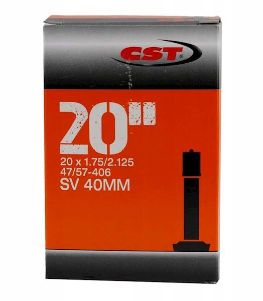 Dętka 20x1,75-2,125 z zaworem samochodowym CST zawór 40mm