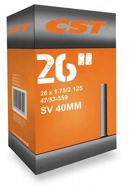 Dętka 26x1,75-2,125 z zaworem samochodowym CST zawór 40mm