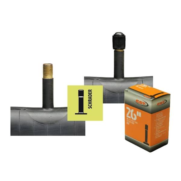 Dętka 26x2,20-2,50 z zaworem samochodowym CST zawór 48mm