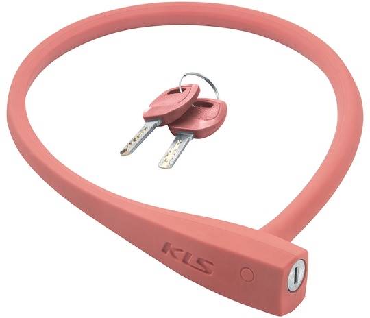 Zapięcie do roweru na klucz 60 cm x 4,5 mm różowe
