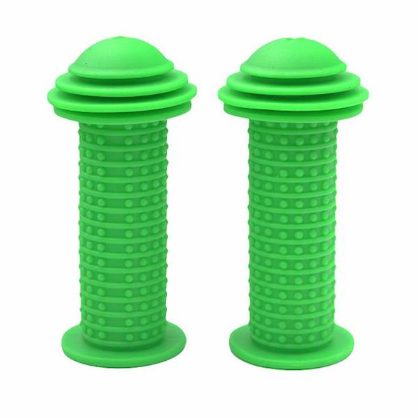 Chwyty do kierownicy 90mm gumowe dziecięce zielone