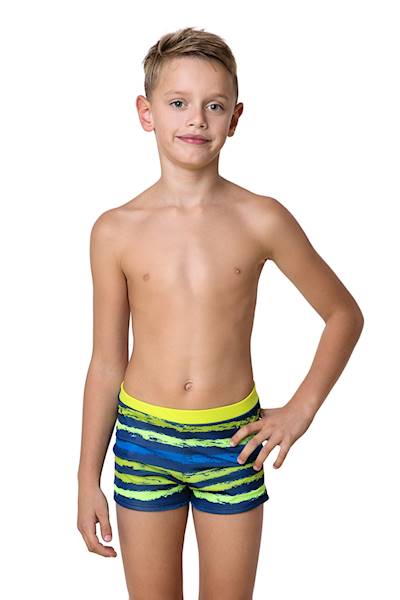 Kąpielówki chłopięce r. 152 SPIN S-1154 niebiesko-zielone