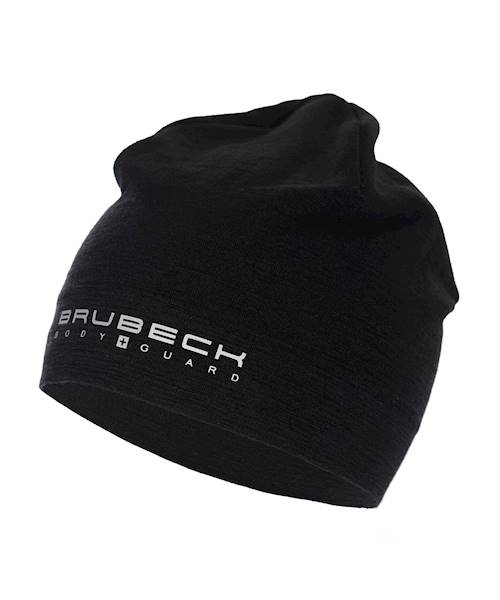 Czapka termoaktywna r. S/M BRUBECK Extreme Wool wełniana treningowa czarna