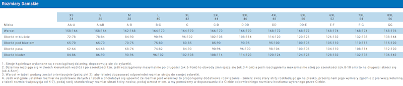 Strój kąpielowy damski r. 3XL SPIN D-4010 wzór Y