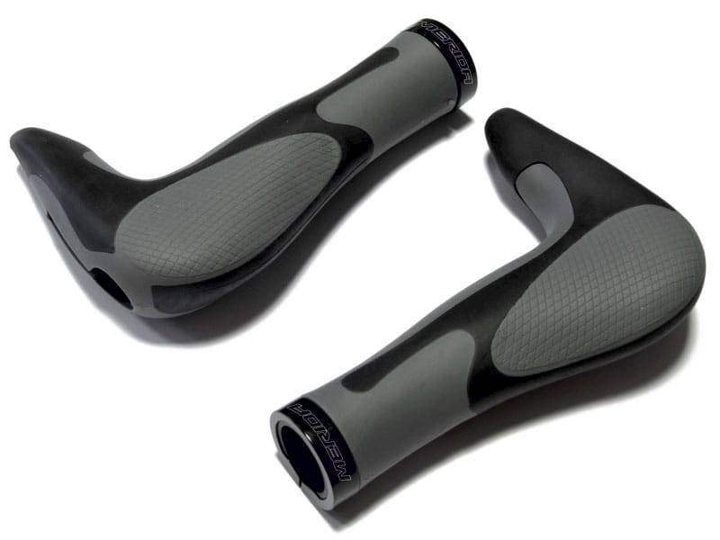 Chwyty do kierownicy 150mm gumowe MERIDA czarno-szare