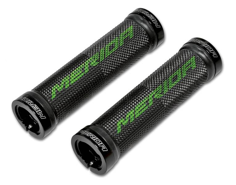 Chwyty do kierownicy 130mm gumowe MERIDA czarno-zielone