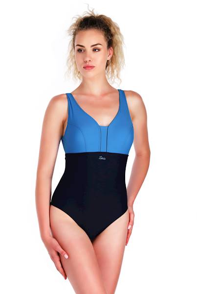 Strój kąpielowy damski r. XL SPIN S-0926 granatowo-niebieski