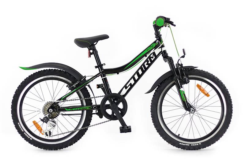 Rower dziecięcy STORM MTB Rapid koło 20' rama 10,5' czarno-biało-zielony