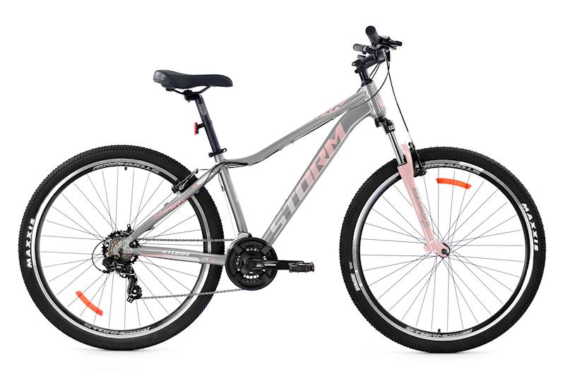Rower górski STORM Shark Lady 2xVBR koło 29' rama 16' srebrny-róż