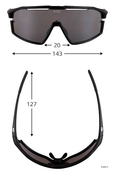 Okulary sportowe GOG Helios czarno matowe / szare 1P