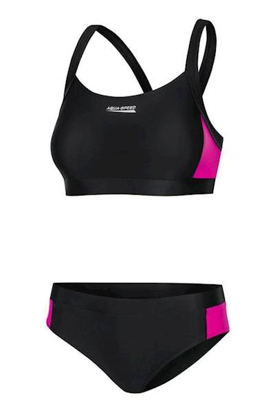 Strój kąpielowy damski r. XS AQUA SPEED Naomi czarno-różowy