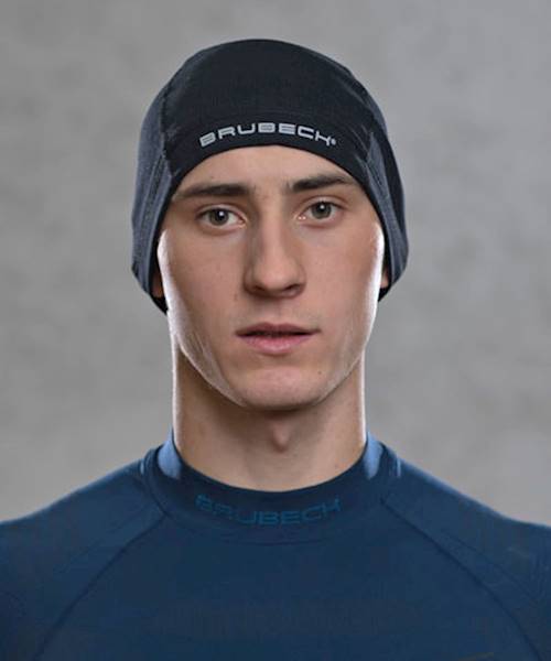 Czapka termoaktywna r. XXL BRUBECK Active Wool wełniana treningowa czarna
