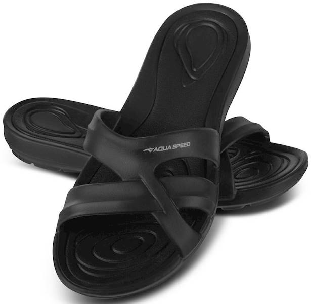 Klapki basenowe r. 40 AQUA SPEED Panama czarne