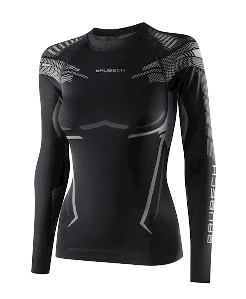 bluza damska DRY z długim rękawem czarny/grafit M
