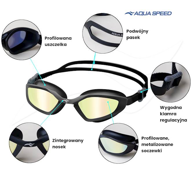 Okulary do pływania AQUA SPEED Raven Mirror kol. 07