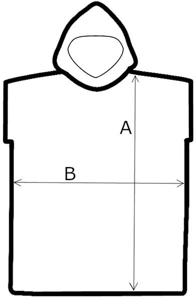 Poncho dla dorosłych 90x220 cm AQUA SPEED błękitne
