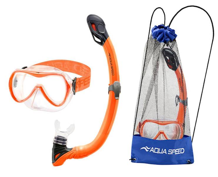Zestaw do nurkowania AQUA SPEED maska Alize + fajka Samos kol. 75 Mesh Bag